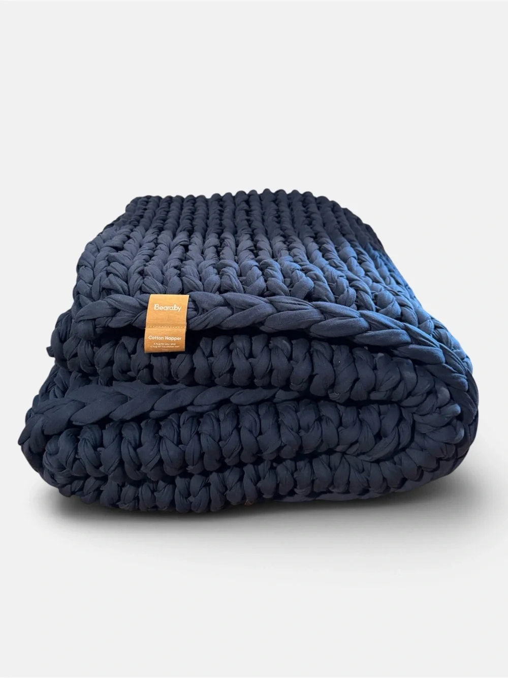 NWT Bearaby Cotton Napper Weighted Blanket Midnight Blue 10 lb 40x64